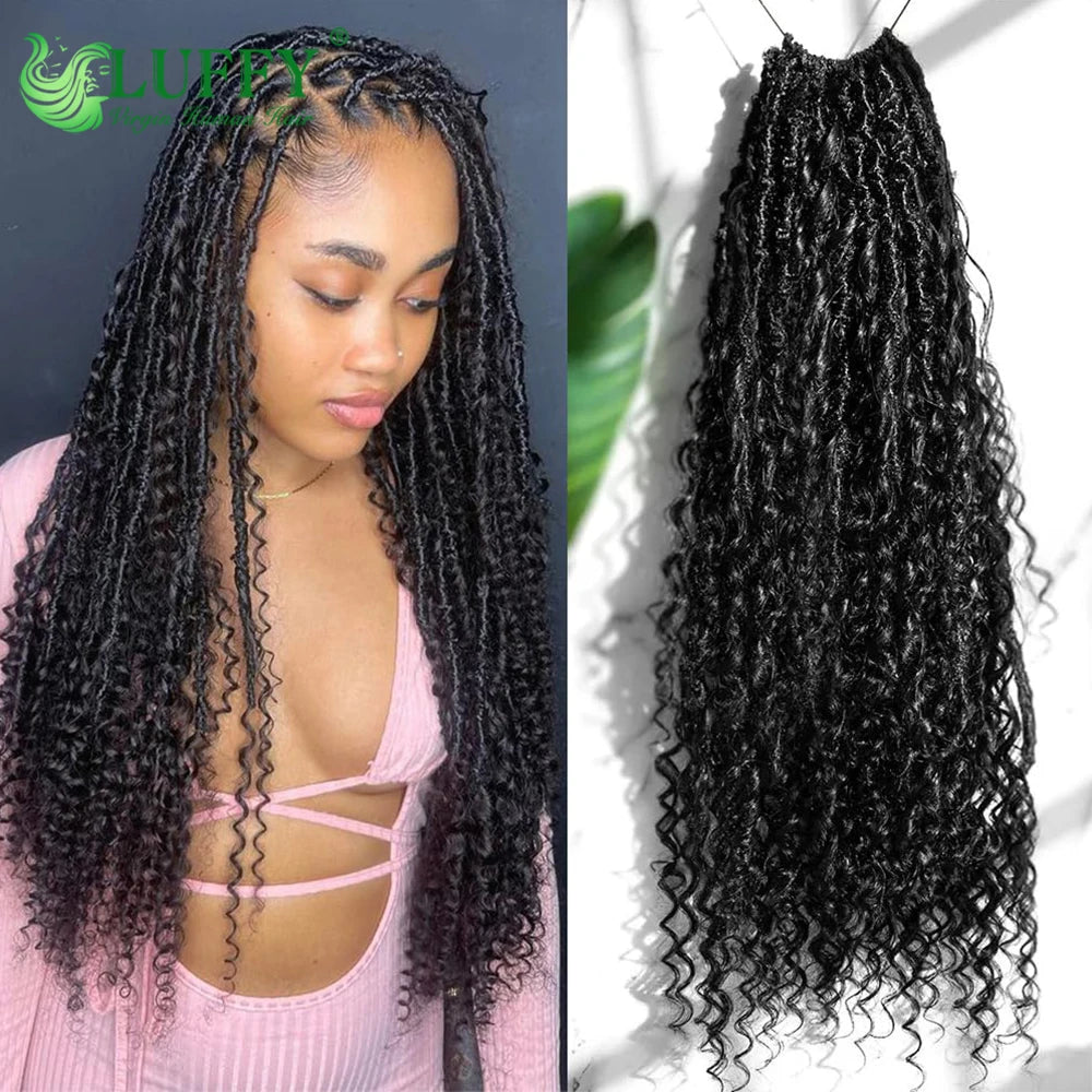 Goddess Boho Locs With Human Hair Crochet Hair Pre Looped