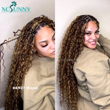 Bulk Human Hair For Braiding Color 27, 4 and 30  No Weft Double Drawn Burmese Boho Braids