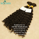 Bulk Human Hair For Braiding Color 27, 4 and 30  No Weft Double Drawn Burmese Boho Braids