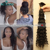 Bulk Human Hair For Braiding Color 27, 4 and 30  No Weft Double Drawn Burmese Boho Braids