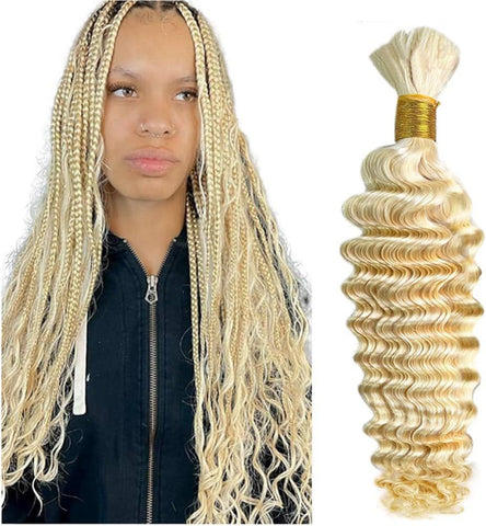 100% human hair 613 blonde deep wave 