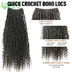 Goddess Boho Locs With Human Hair Crochet Hair Pre Looped