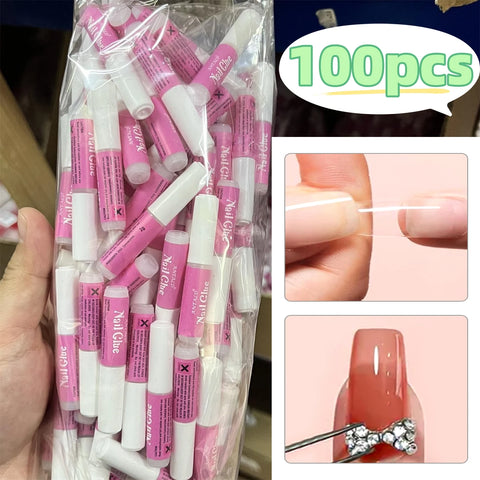100Pcs 2g Super Strong Nail Glue for Extension Glue