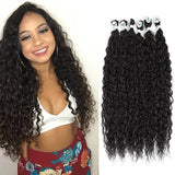 synthetic curls color 1B boho braids