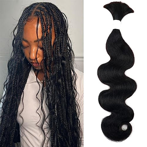 Goddess Boho Braids With Human Hair Curly Full Ends Synthetic Braiding  14-30Inch