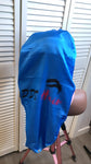 long satin bonnet with button