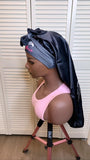 long satin hair bonnet