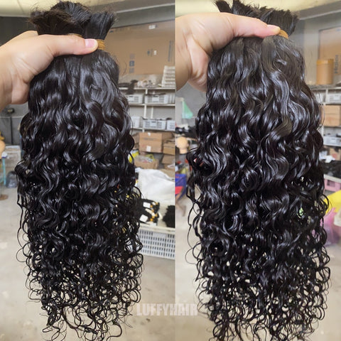 Water Wave Human Hair Bulk For Boho/Goddess Braids